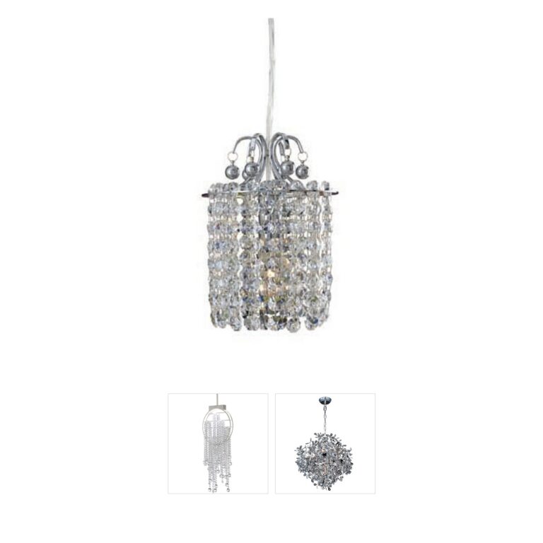 Allegri Rondelle 47" Chrome & Firenze Crystal Pendant