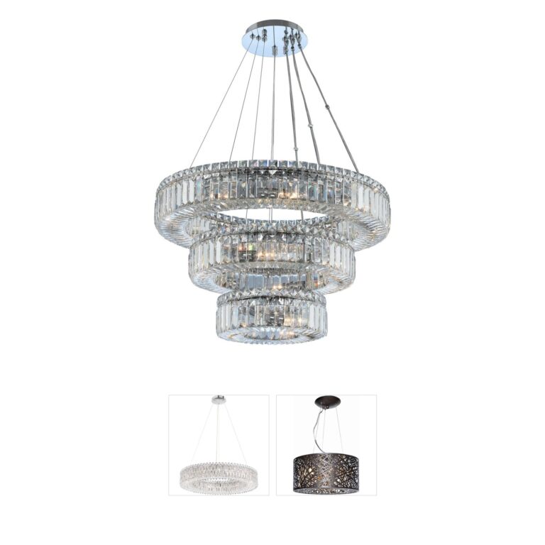 Allegri Rondelle 3-Tier Firenze Crystal Pendant