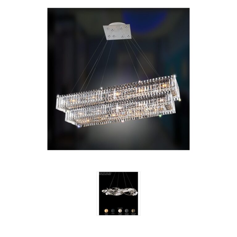 Allegri Baguette Chrome & Firenze Crystal Pendant
