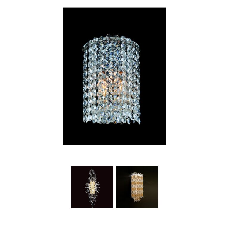 Allegri Milieu Metro Chrome & Firenze Crystal Wall Sconce