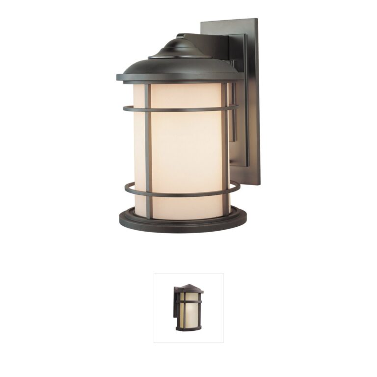 Generation Lighting Lighthouse Burnished Bronze Outdoor Wall Lantern with Opal Etched Glass