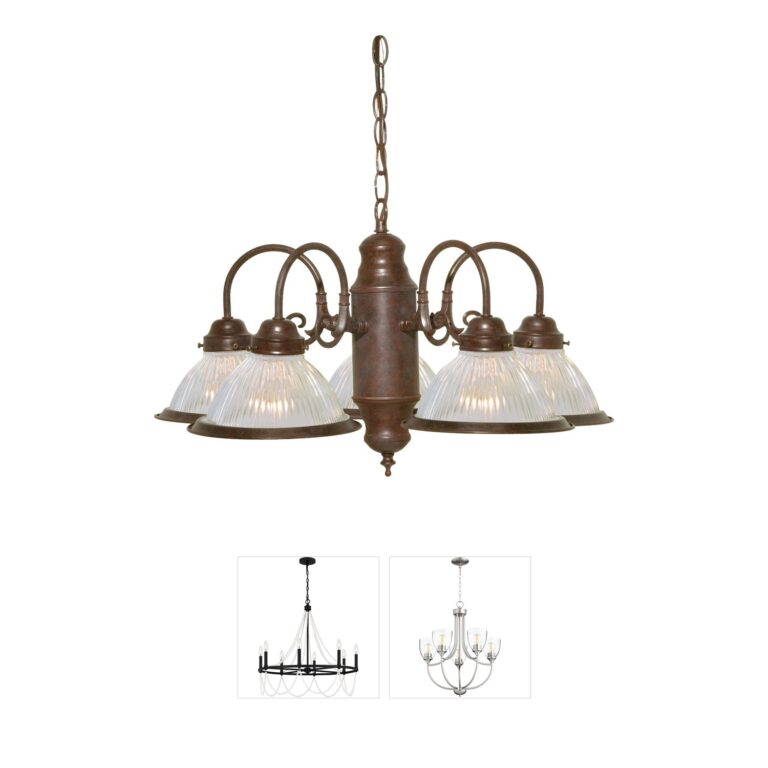Nuvo Lighting Brentwood Collection Old Bronze Chandelier