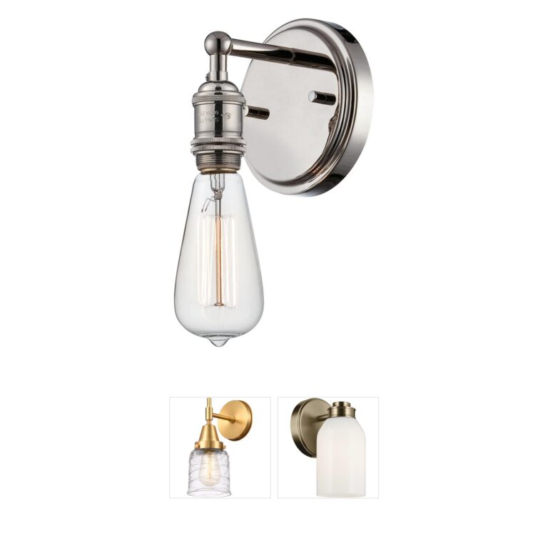 Nuvo Vintage Polished Nickel Wall Sconce