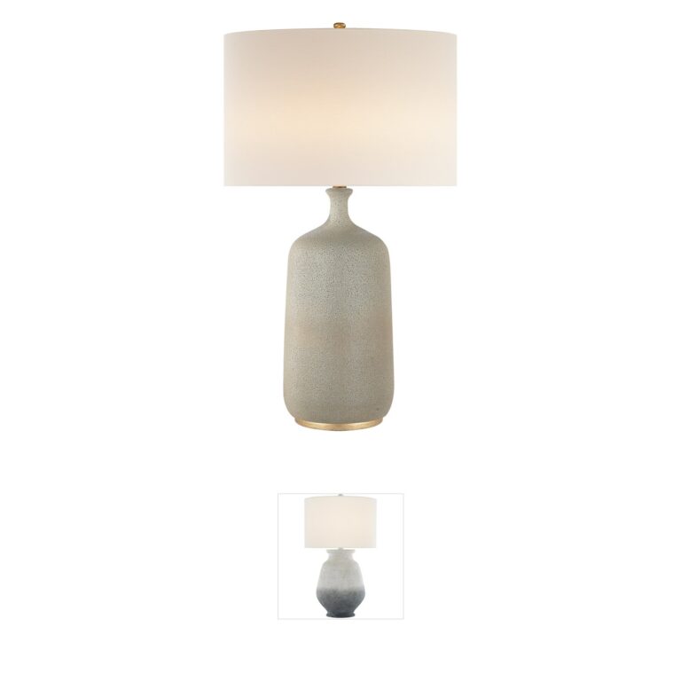 Visual Comfort Signature Collection AERIN Culloden Volcanic Ivory Reactive Ceramic Table Lamp