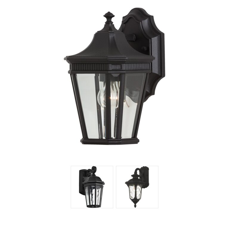 Generation Lighting Cotswold Lane Black Aluminum Outdoor Wall Light
