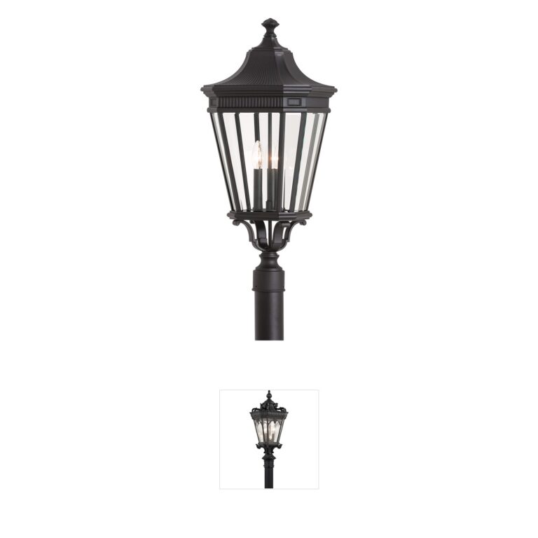 Generation Lighting Cotswold Lane Black Aluminum Post Lantern