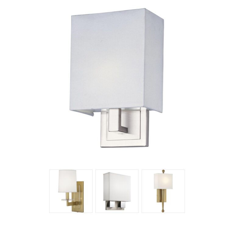 ET2 Edinburgh LED Steel and Linen Wall Sconce