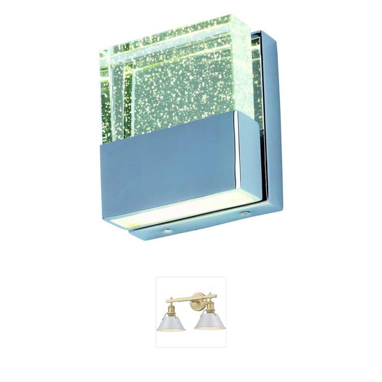 ET2 Fizz III Polished Chrome Vanity Light with Bubble Glass