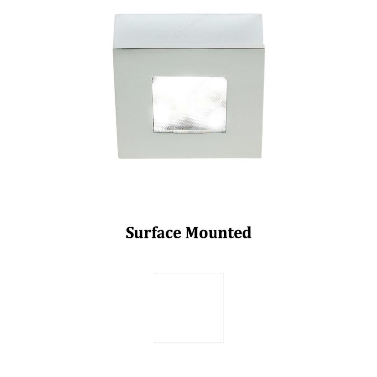 WAC Lighting LED Button Light Square Chrome Puck Light