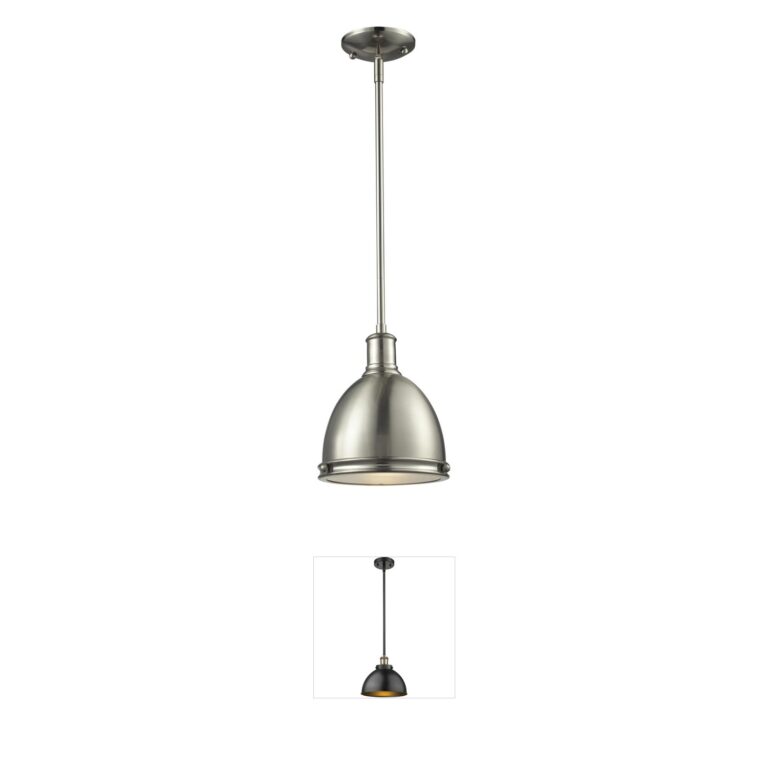 Z-Lite Mason Brushed Nickel Steel 1-Light Pendant