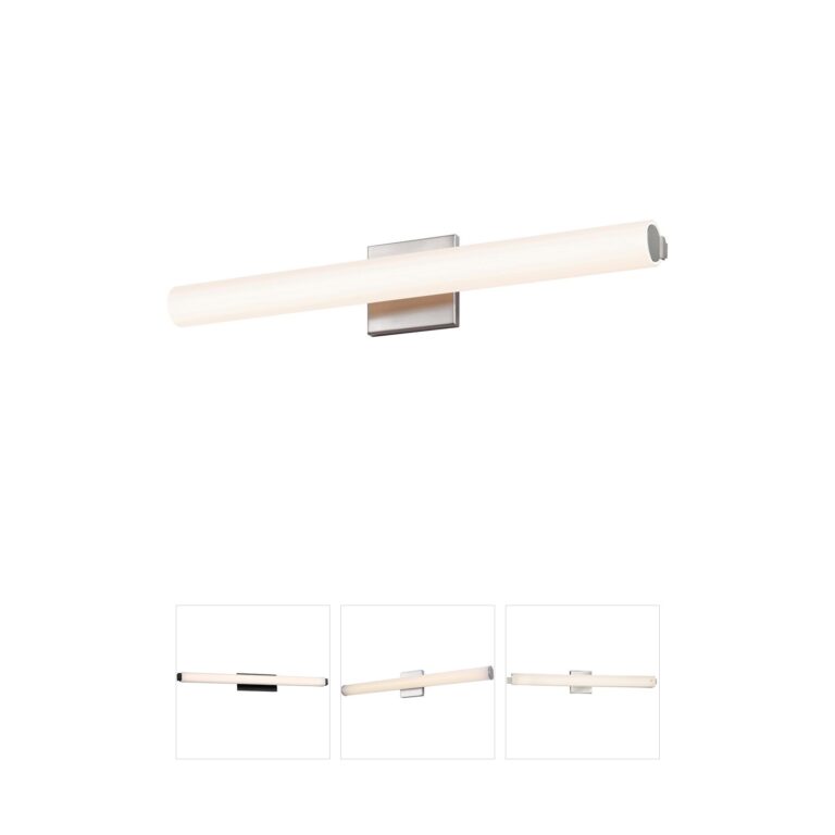 Sonneman Tubo Slim 24" Satin Nickel LED Vanity Light