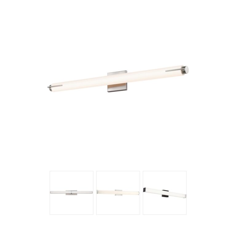Sonneman Tubo Slim LED Vanity Light in Satin Nickel