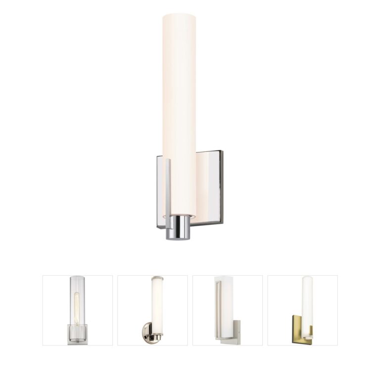 Sonneman Tubo Slim Polished Chrome LED Wall Sconce