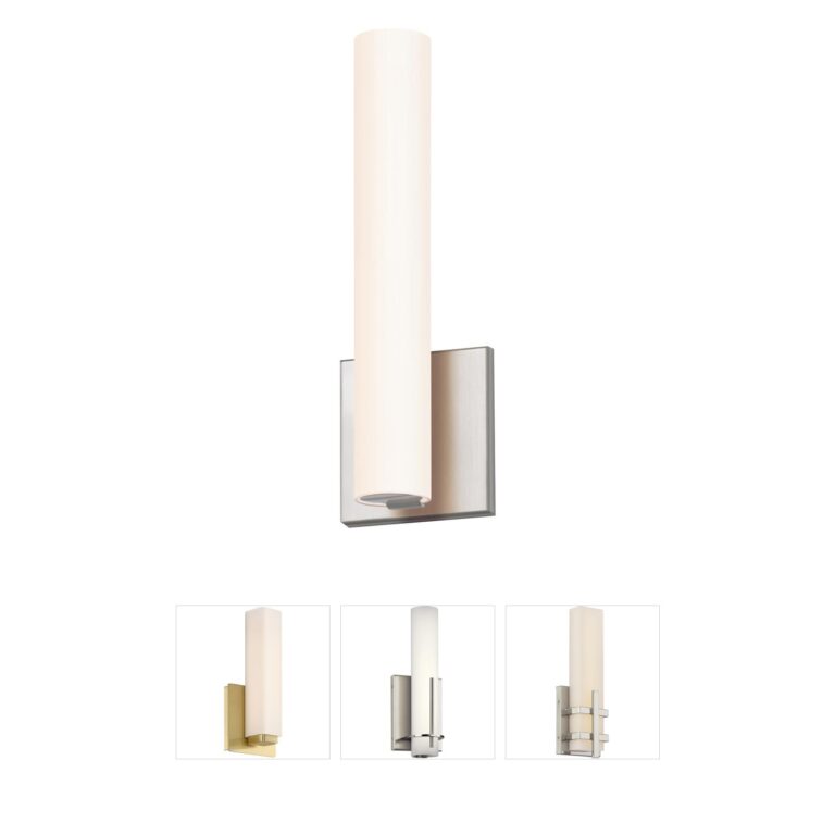 Sonneman Tubo Slim Satin Nickel LED Wall Sconce