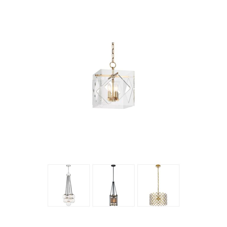 Hudson Valley Travis Aged Brass & Acrylic Pendant