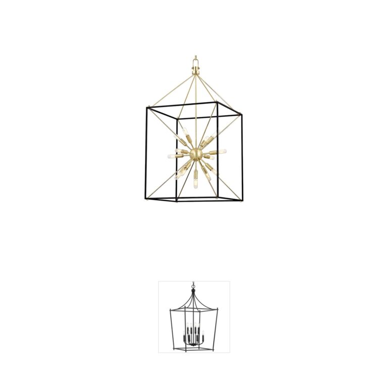 Hudson Valley Glendale 13-Light Aged Brass Hanging Lantern