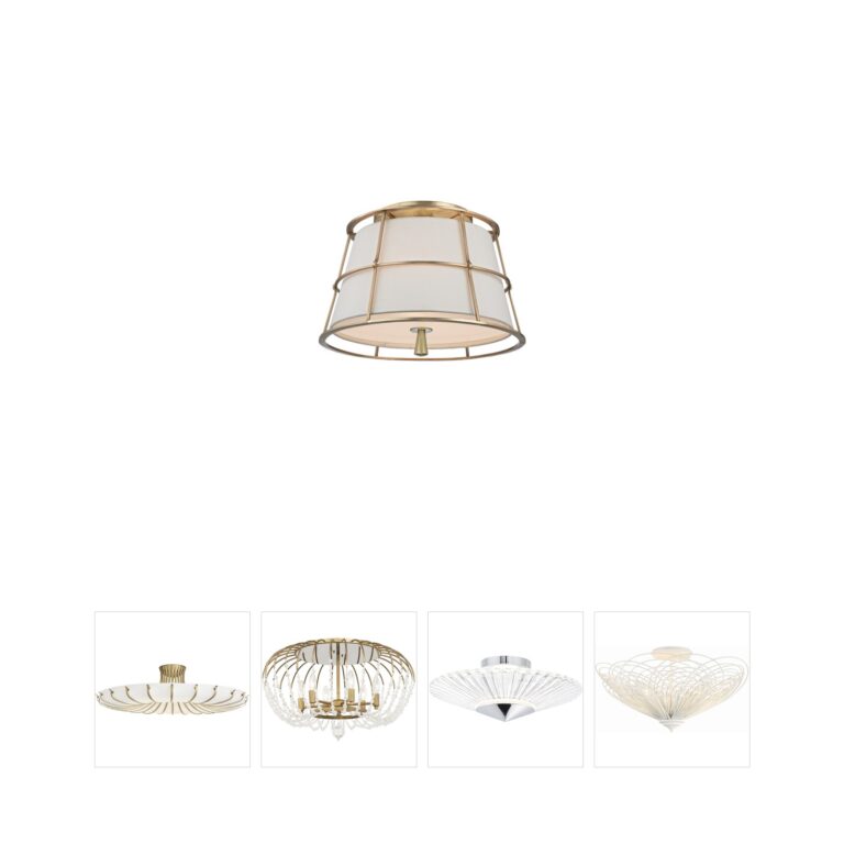 Hudson Valley Savona Aged Brass Semi-Flush Mount