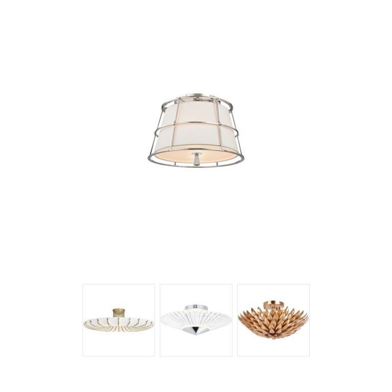 Hudson Valley Savona 2-Light Semi-Flush Mount in Polished Nickel