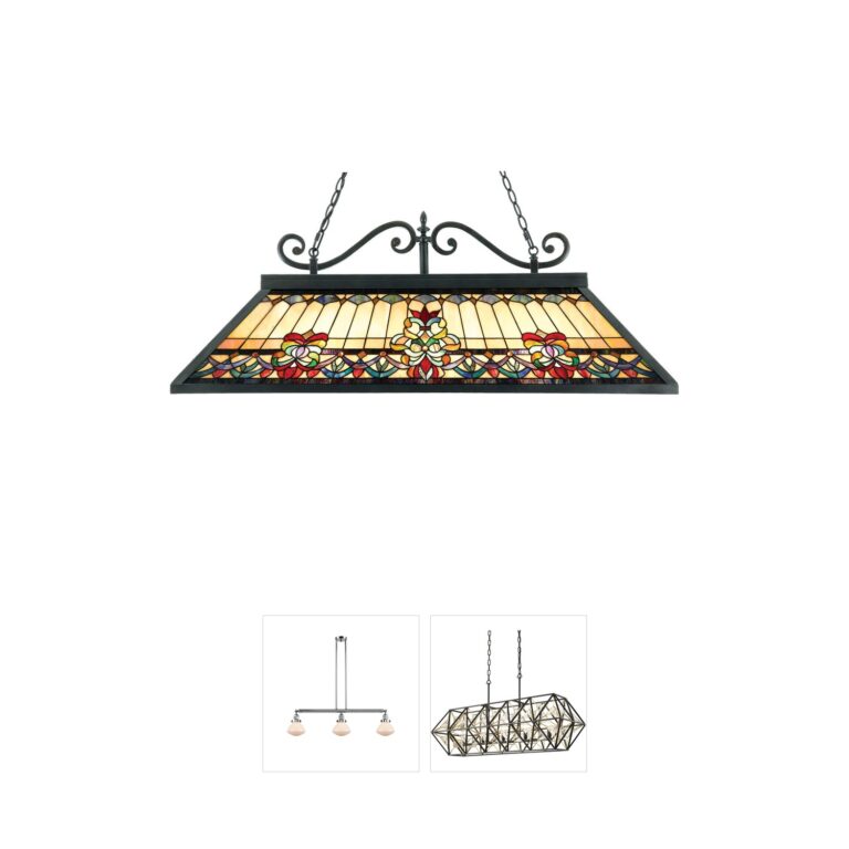 Quoizel Belle Fleur Tiffany Glass Island Chandelier