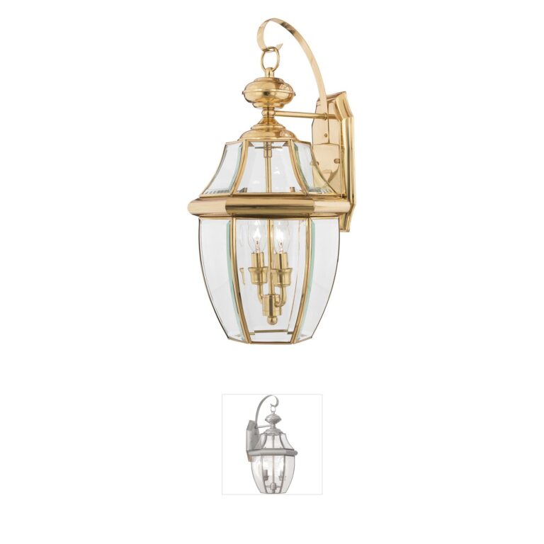 Quoizel Newbury Polished Brass Outdoor Wall Lantern