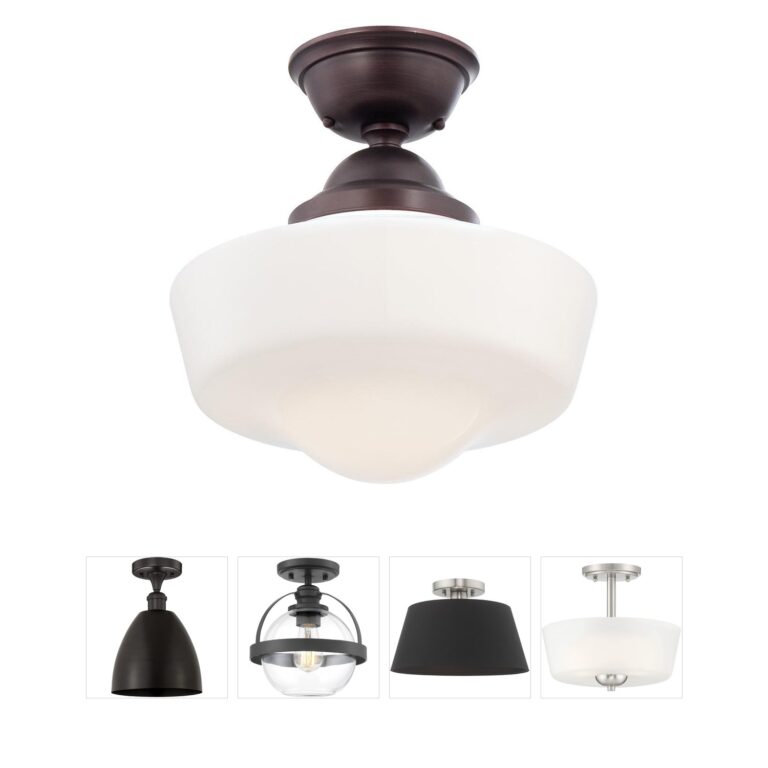 Minka-Lavery ML Collection Brushed Bronze Semi-Flush Mount