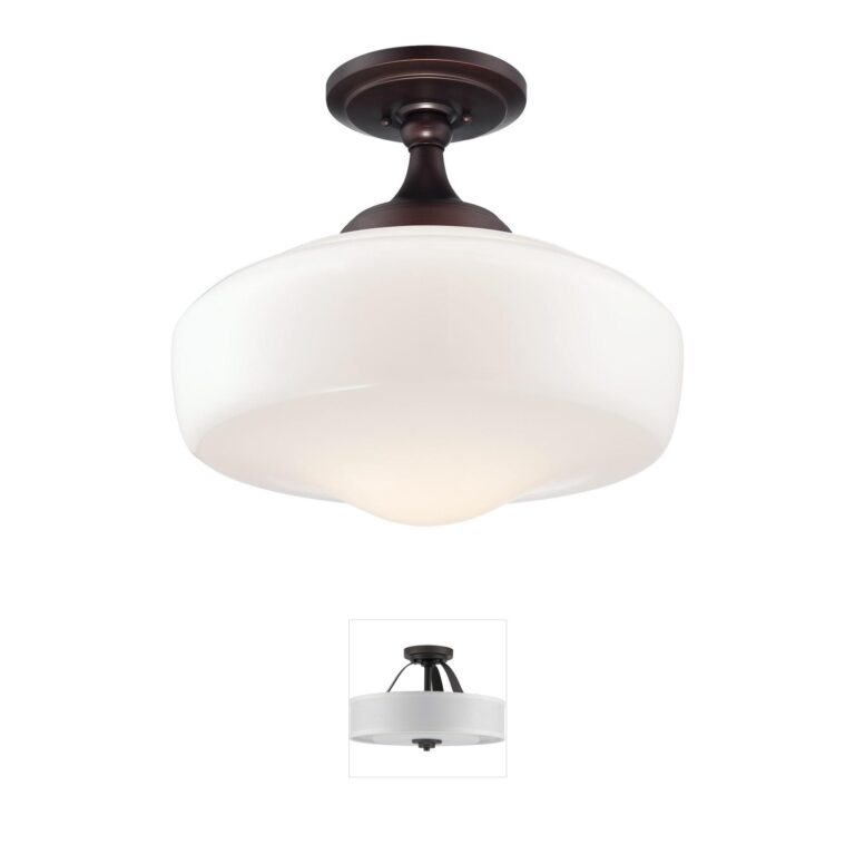 Minka-Lavery ML Collection Opal Glass Semi-Flush Mount