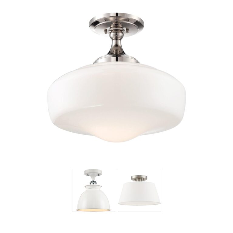 Minka-Lavery ML Collection Opal Glass Semi-Flush Mount