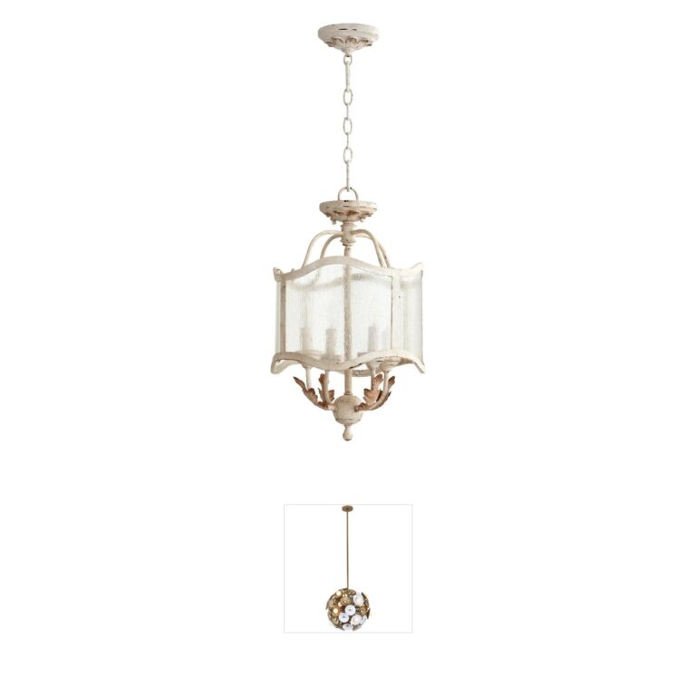 Quorum Salento Persian White Semi-Flush Mount