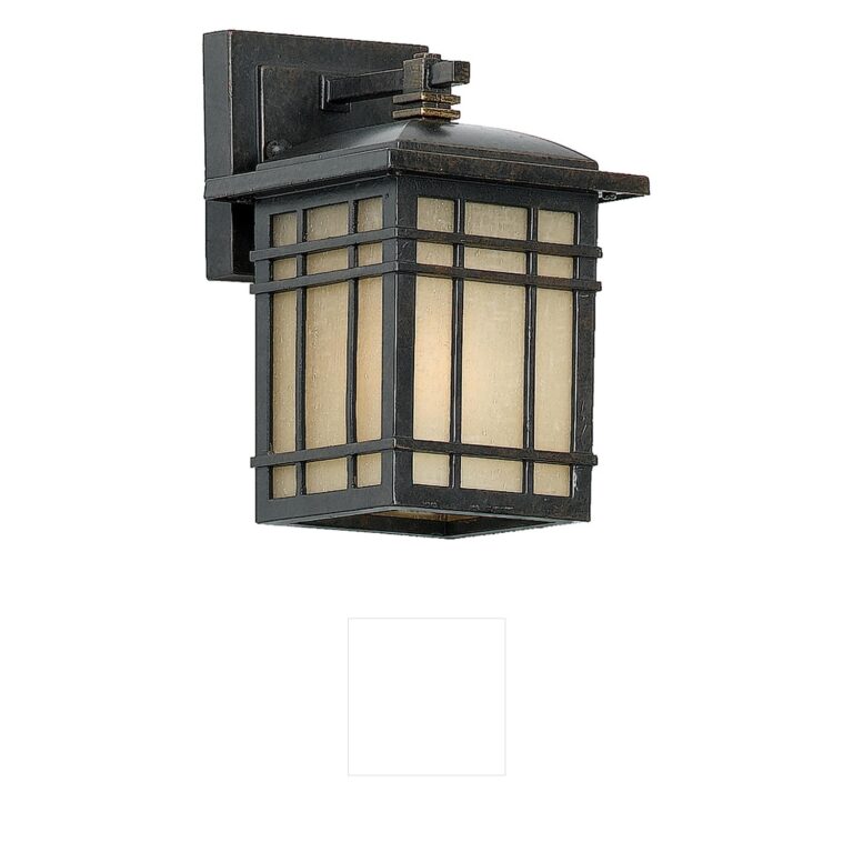 Quoizel Hillcrest Imperial Bronze Outdoor Wall Lantern with Opaque Linen Glass