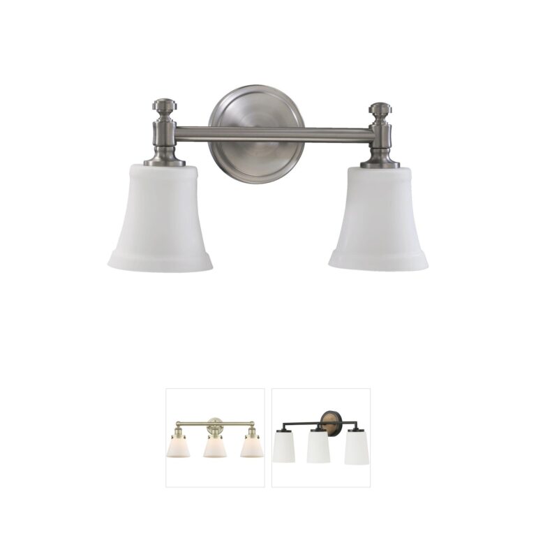 Quorum Rossington Satin Nickel Vanity Light