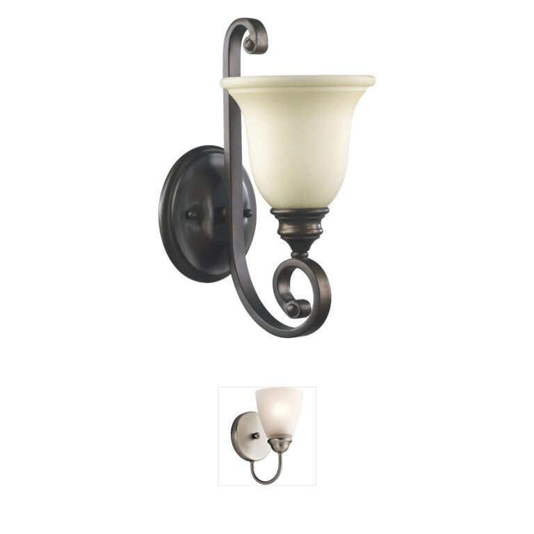Quorum Bryant Oiled Bronze Wall Sconce with Amber Scavo Glass