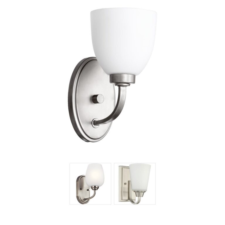 Quorum Reyes Classic Nickel Wall Sconce with Satin Opal Glass