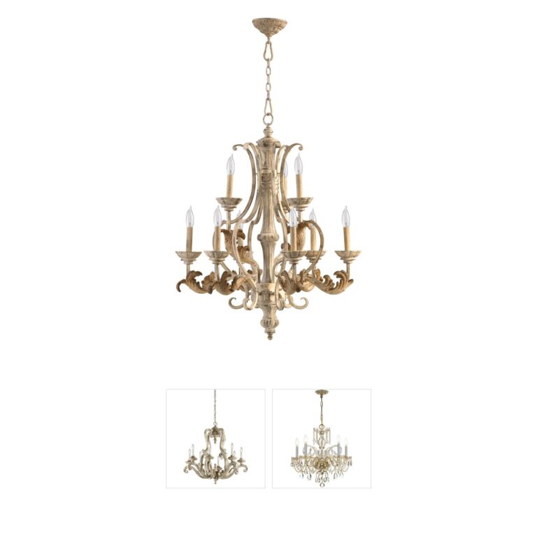Quorum Florence 9-Light Persian White Chandelier