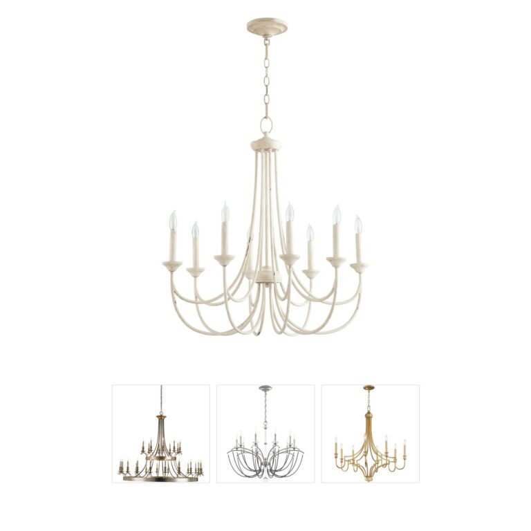 Quorum Brooks 8-Light Persian White Chandelier