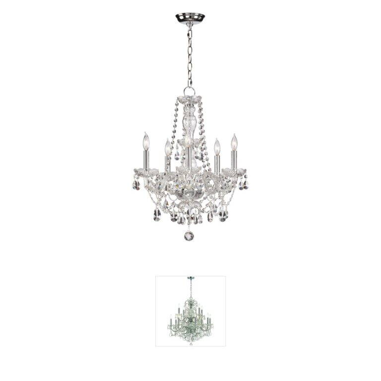 Quorum Bohemian Katerina Chrome 5-Light Chandelier