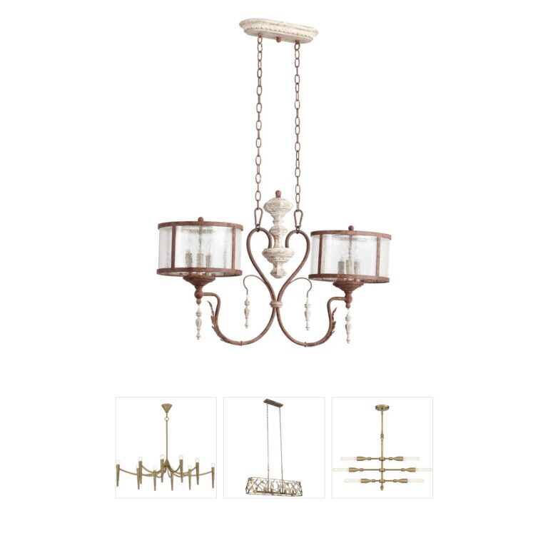 Quorum La Maison Seeded Glass Island Light