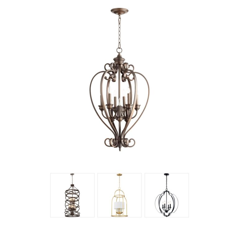 Quorum Bryant Oiled Bronze 9-Light Foyer Pendant