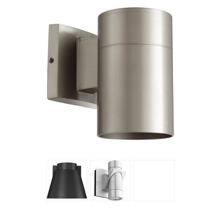 Quorum Cylinder 1-Light Graphite Outdoor Wall Sconce