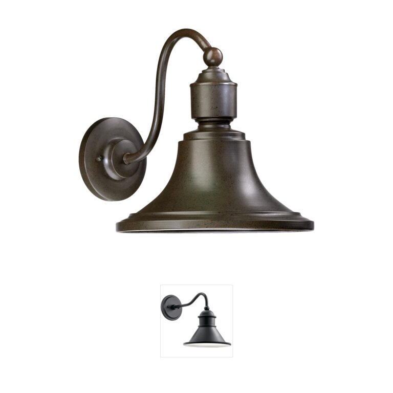 Quorum Fort Worth Oiled Bronze Outdoor Wall Lantern