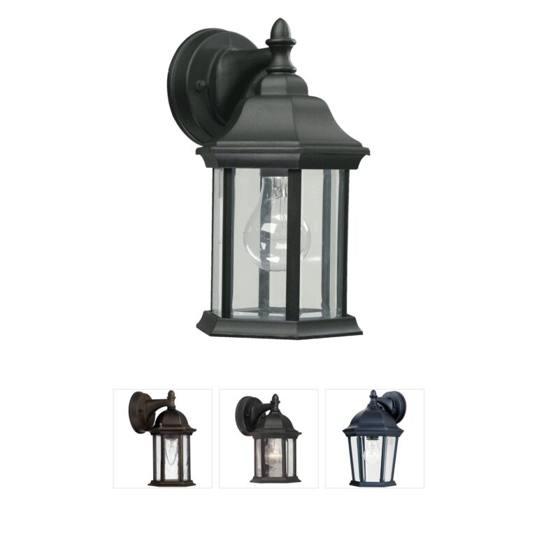 Quorum Fort Worth Black Outdoor Wall Lantern