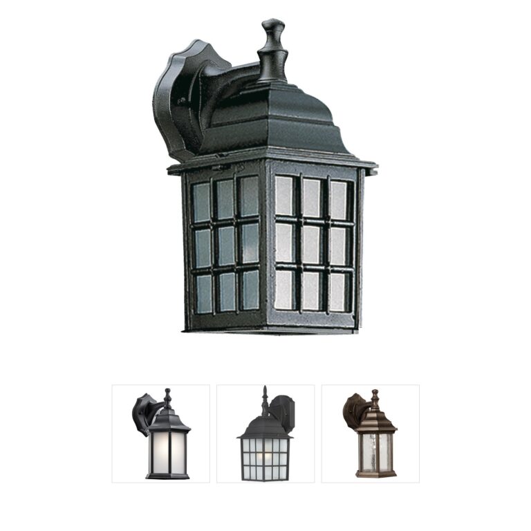 Quorum Thomasville Black Outdoor Wall Lantern with Glass Diffuser