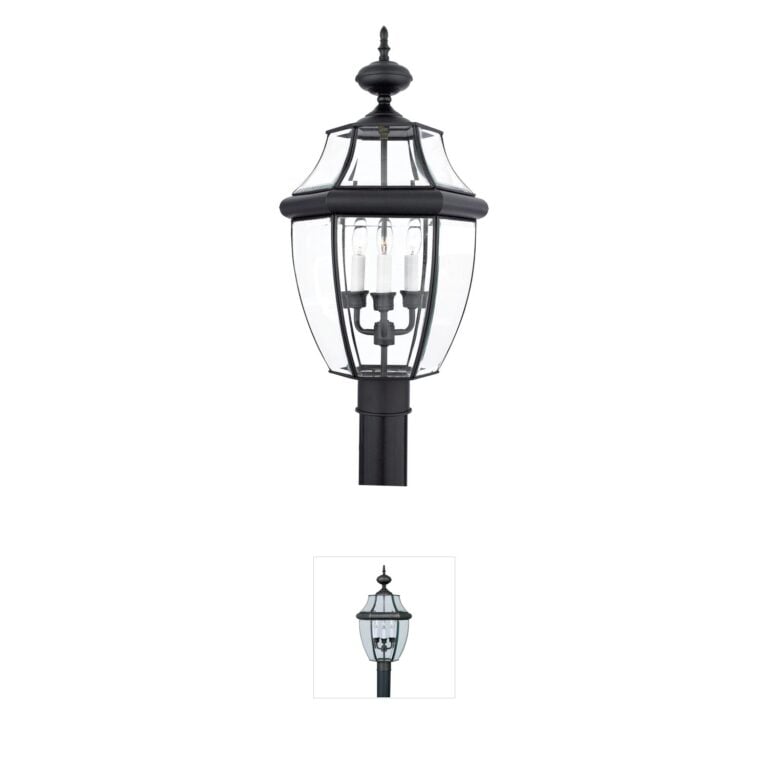 Quoizel Newbury Mystic Black Brass Outdoor Post Light