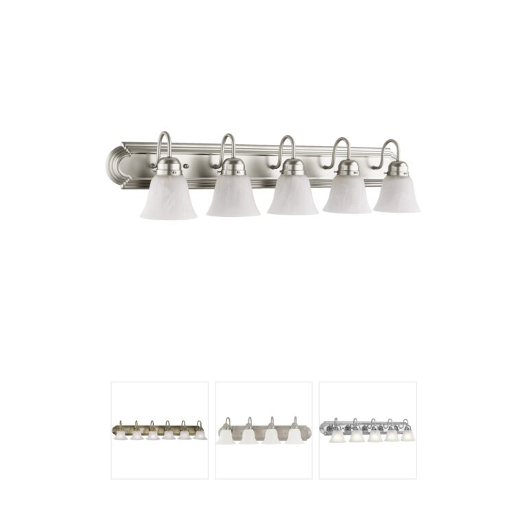 Quorum International Fort Worth 5-Light Faux Alabaster Vanity Light