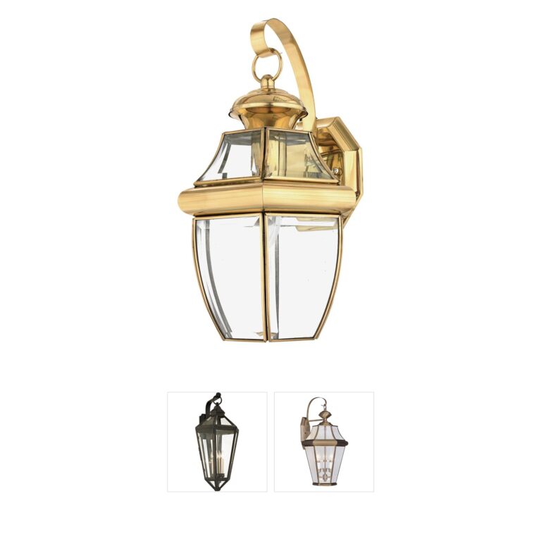 Quoizel Newbury Polished Brass Outdoor Wall Lantern