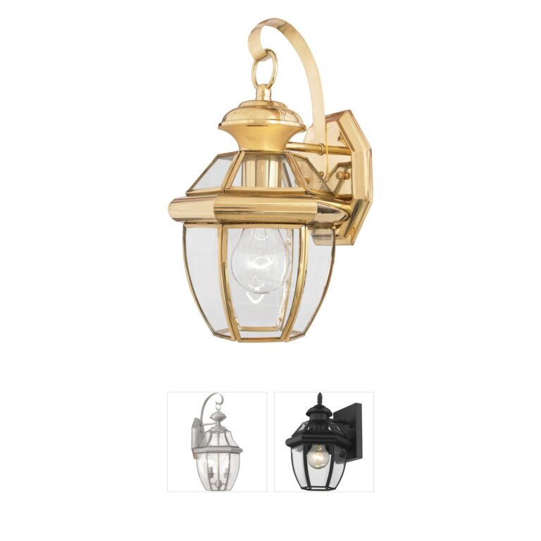 Quoizel Newbury Polished Brass Outdoor Wall Lantern