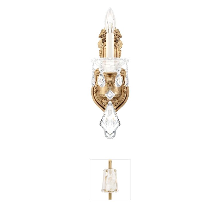Schonbek La Scala French Gold Wall Sconce with Heritage Handcut Crystal