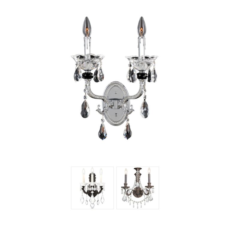 Allegri Faure Chrome & Crystal Wall Sconce