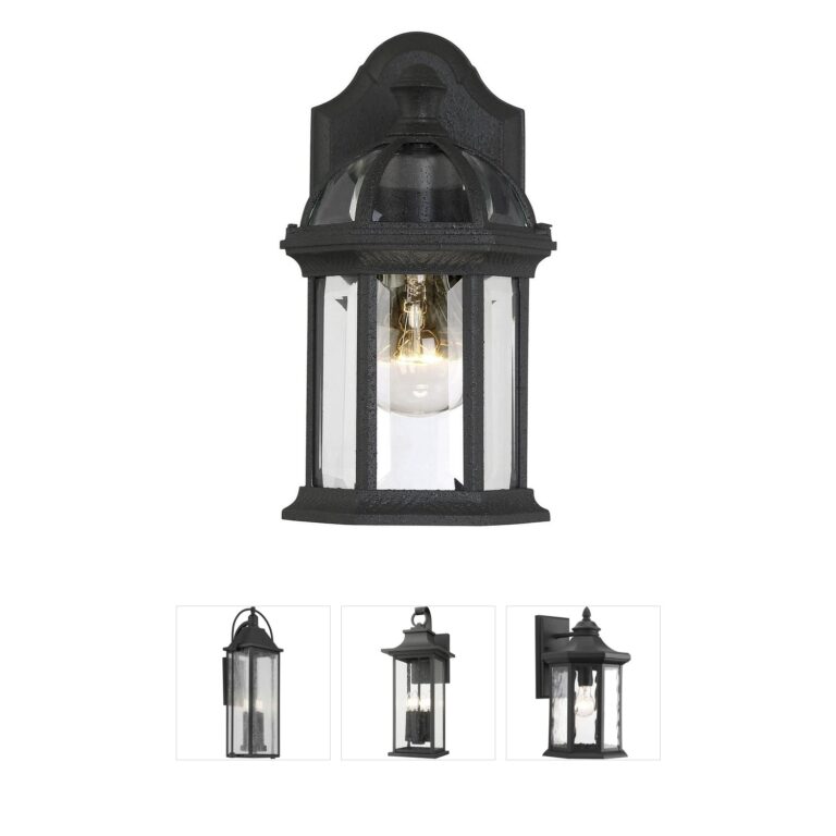 Savoy House Kensington Black Aluminum Outdoor Wall Light