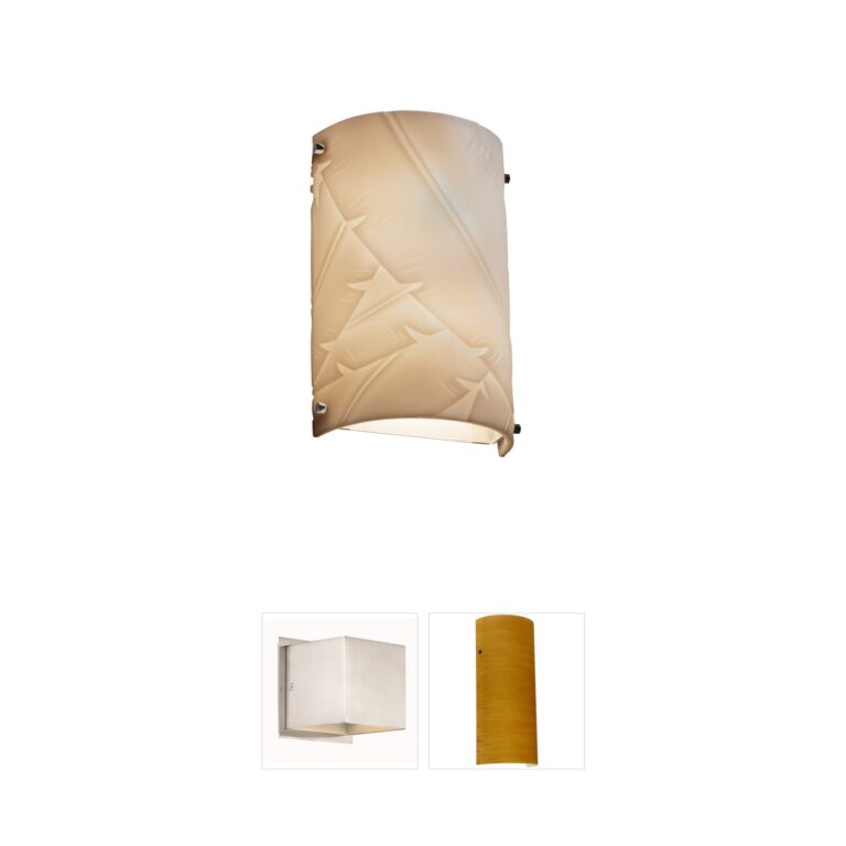 Justice Design Group Oliver Wave Faux Porcelain Wall Sconce in Dark Bronze