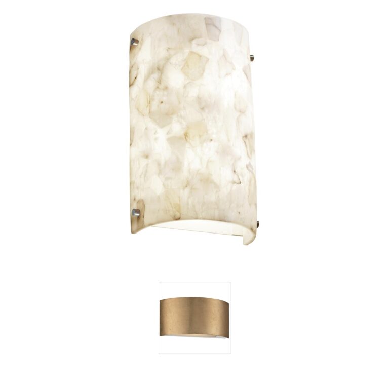 Justice Design Group Alabaster Rocks Shaved Resin Wall Sconce